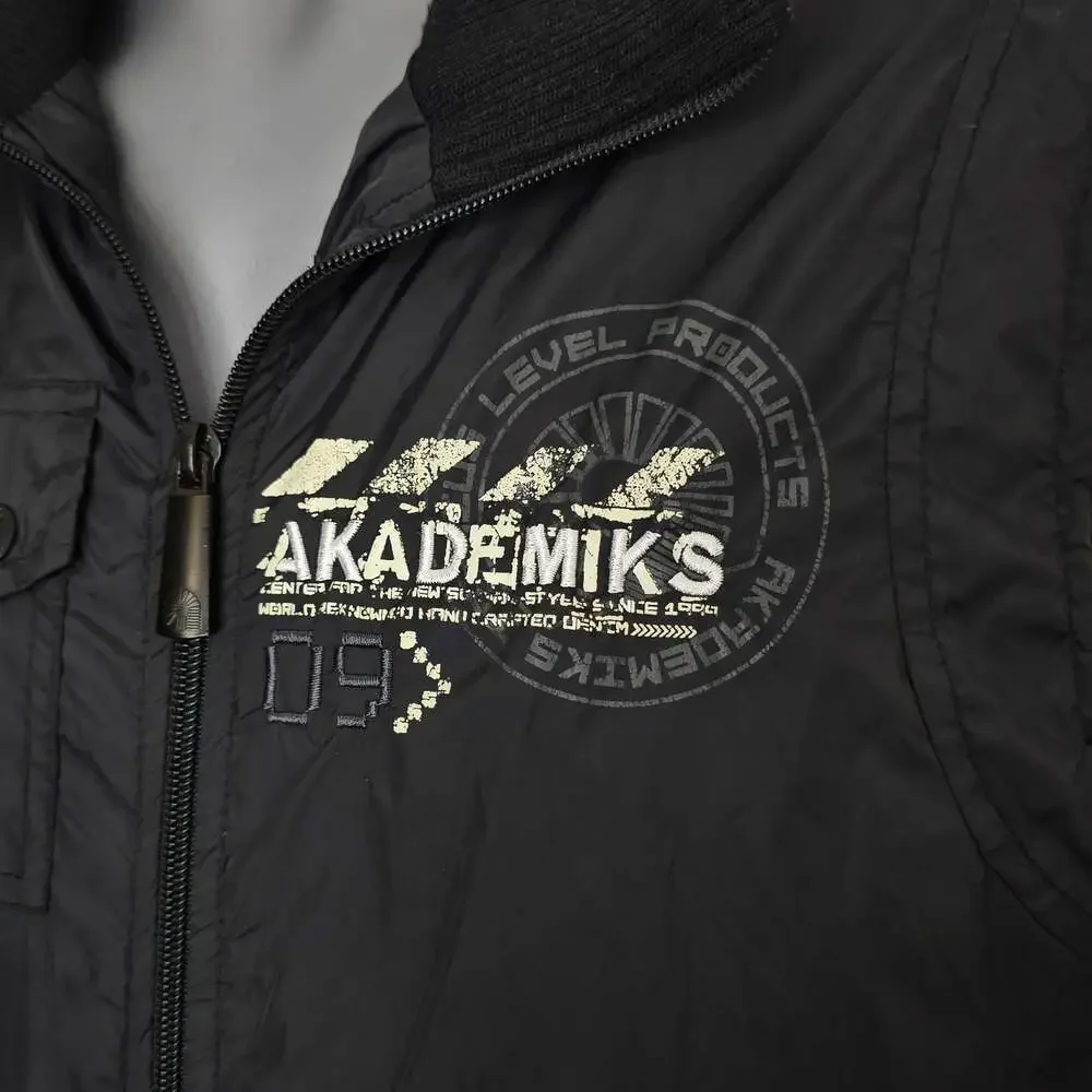 Akademiks Men's Graphic Print Tactical Ranger Style Vest Black Size XL